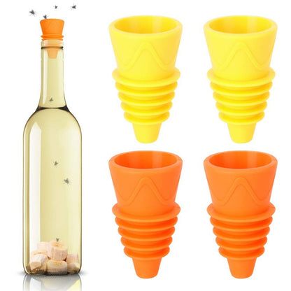 Gnat Trap Funnel | Fruit Fly Safe Non-Toxic Silicone Detergent Insect Trap