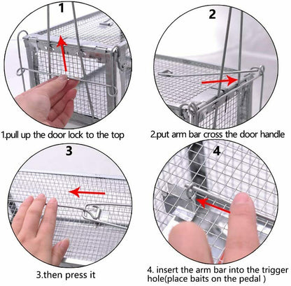 2x Rat Trap Cage Small Live Animal Pest Rodent Control