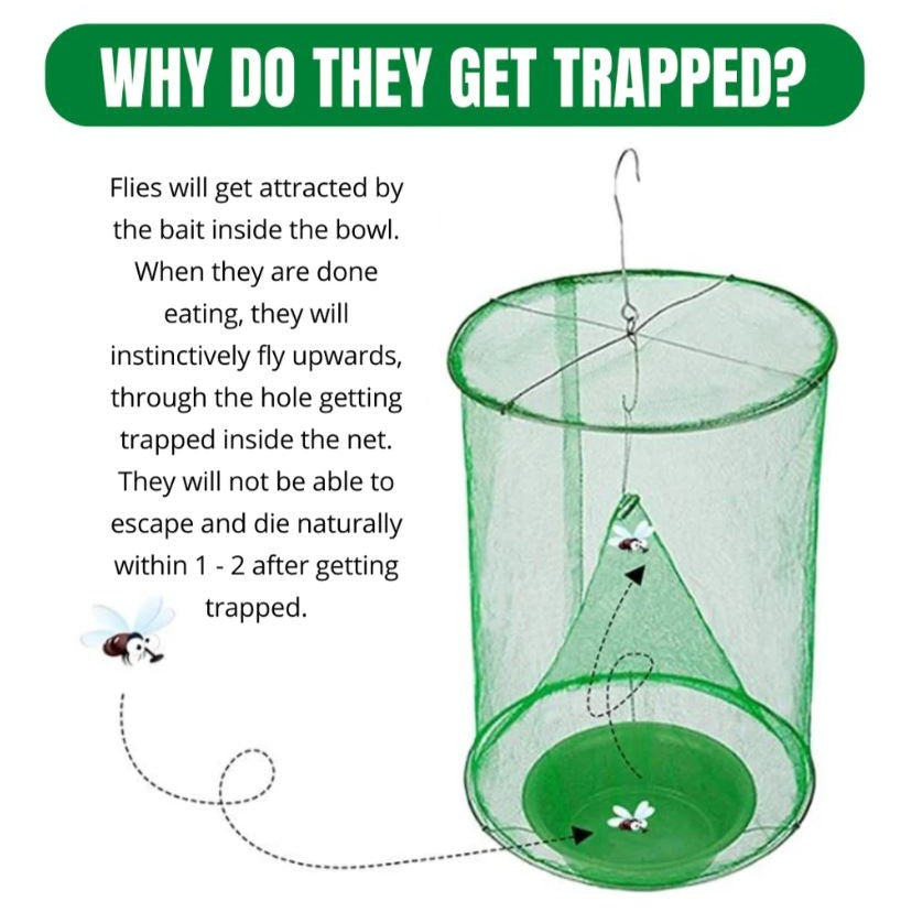 FlyFixed- Reusable Fly Trap Net Cage